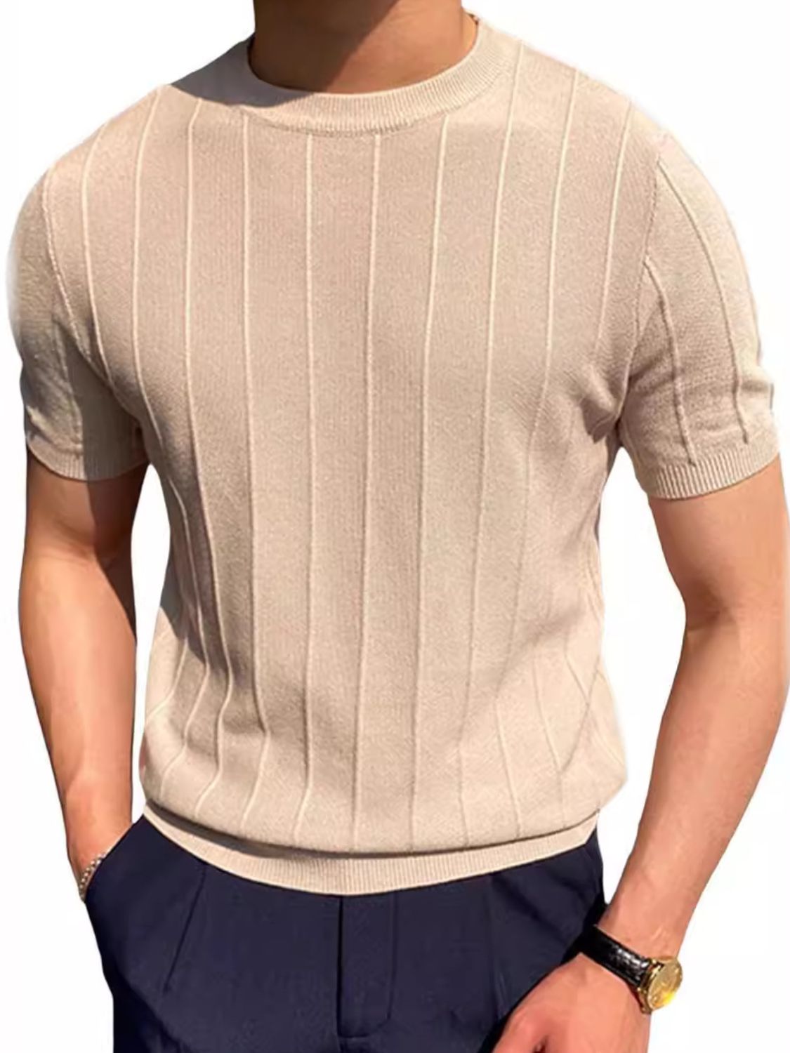 Men's Full Size Round Neck Short Sleeve T-Shirt Plus Size - Damned Threads